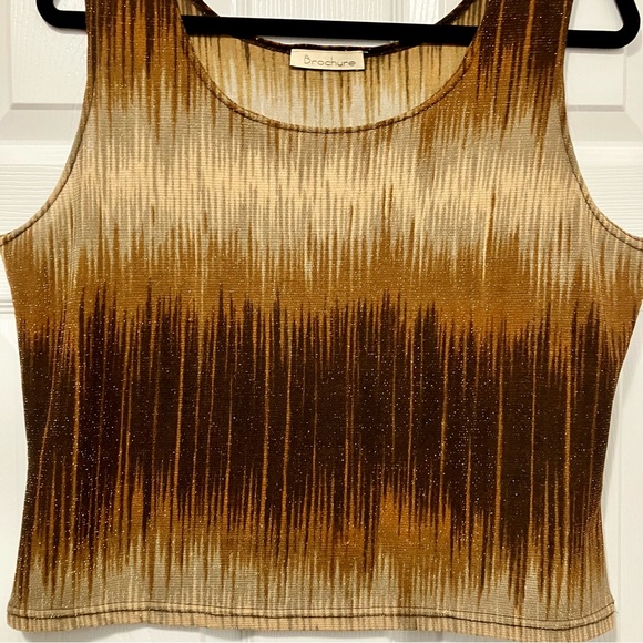 Short, glitzy tank top by Brochure, women's size L - Picture 5 of 7